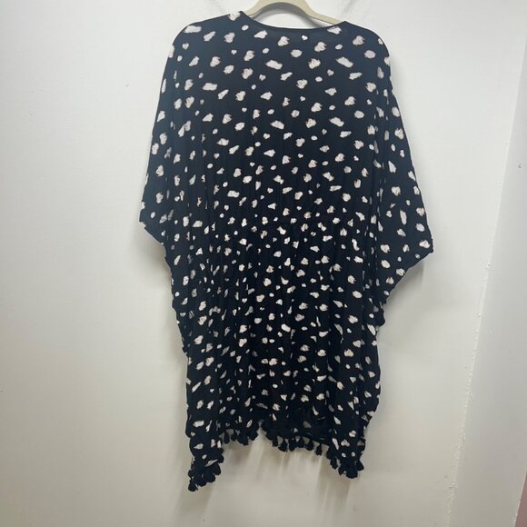 NWT Swim Cover-Up Dress Black & White Abstract Print By Cacique 22/24 - Picture 7 of 10